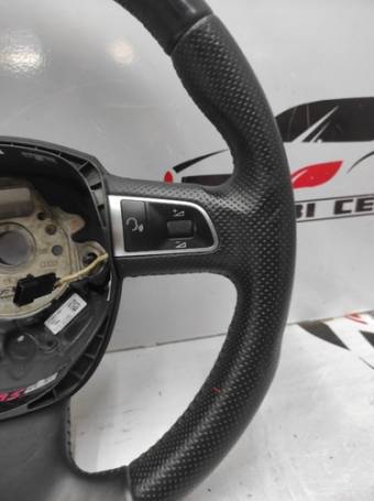  AUDI A5 8T 2008 MULTIFUNCTION LEATHER STEERING WHEEL 8T0419091A E5