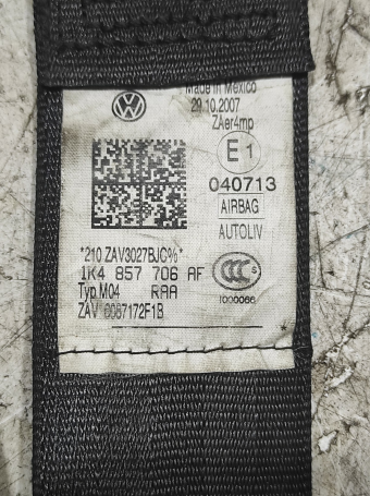 CINTURA DI SICUREZZA ANTERIORE DESTRA VW GOLF MK5 1K4857706AF 1K4857706AT CI1