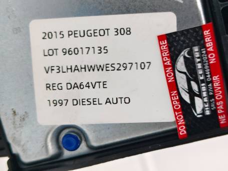 CENTRALINA AIRBAG PEUGEOT 308 II 2015 624926000 9807568180 AH2