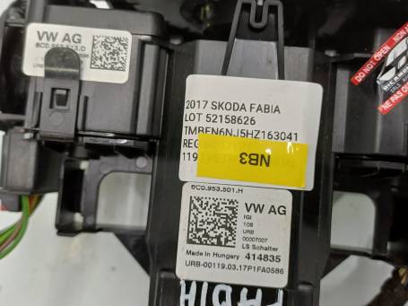 DEVIOLUCI COMPLETO CONTATTO SPIRALATO SKODA FABIA III 2017 6C0959653 NB3