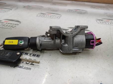 BLOCCHETTO ACCENSIONE CON CHIAVE 2007 SKODA ROOMSTER 4B0905851C 4B0905851B DC6