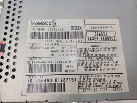 AUTORADIO MULTIMEDIA LETTORE CD JAGUAR XF 2008 7G9N18C815TA C2Z7041E A4