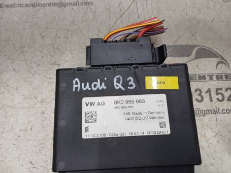 AUDI Q3 2014 START STOP VOLTAGE STABILIZER CONTROL UNIT 8K0959663D AD3
