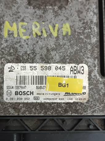  OPEL MERIVA 2014 ECU ENGINE CONTROL UNIT 55598045 55579447 0281030852 BG1