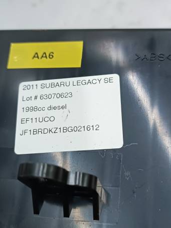  2011 Subaru Legacy Air Conditioning Control Unit 72343AJ241 AA6