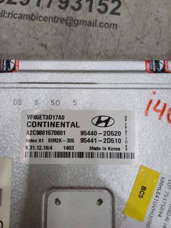 AUTOMATIC GEARBOX ECU CONTROL UNIT 2017 HYUNDAI I40 954412D510 954402D520 BC5