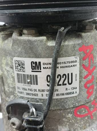 COMPRESSORE ARIA CONDIZIONATA OPEL MERIVA / ZAFIRA 2014 39029422 9422U B20