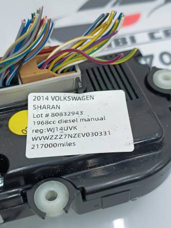  CONSOLE COMANDI CLIMA VOLKSWAGEN SHARAN 2014 7N0907044Q 5HB011059-40 TE3