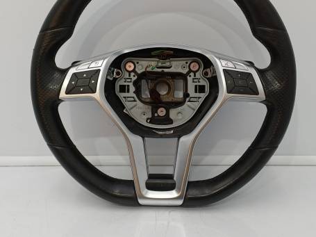 MERCEDES E250 W212 2015 MULTIFUNCTION LEATHER STEERING WHEEL A1724604203 AB6