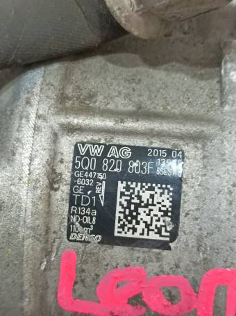  SEAT LEON AIR CONDITIONING COMPRESSOR 5Q0820803F GE447150 13569 6SES14C D12