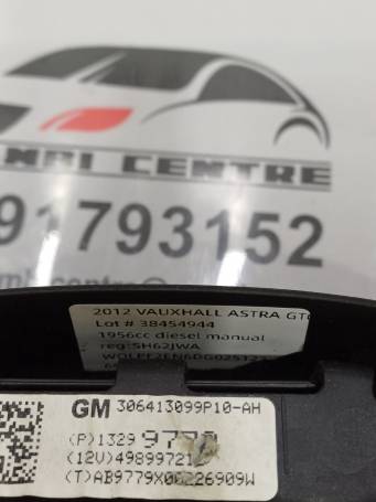  STEERING WHEEL AIRBAG OPEL ASTRA GTC 2012 13480288 39172525 13299779 OC5