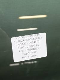 REAR DOOR RH VOLVO XC60 2016 COLOR SAVILE GRAY 31402418 I3